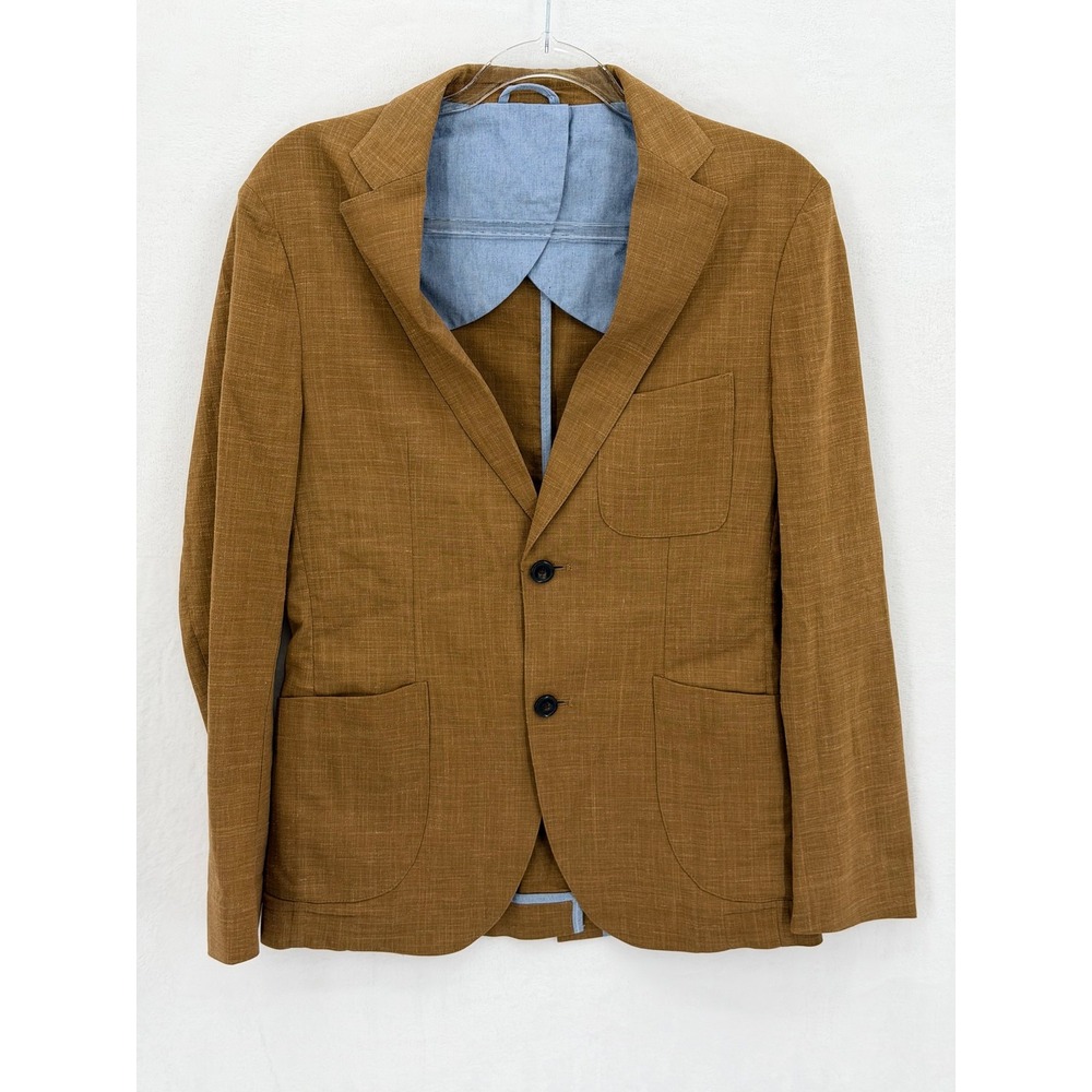 Taylor Stitch Jacket Mens 38R British Khaki The Telegraph Blazer Wool Linen